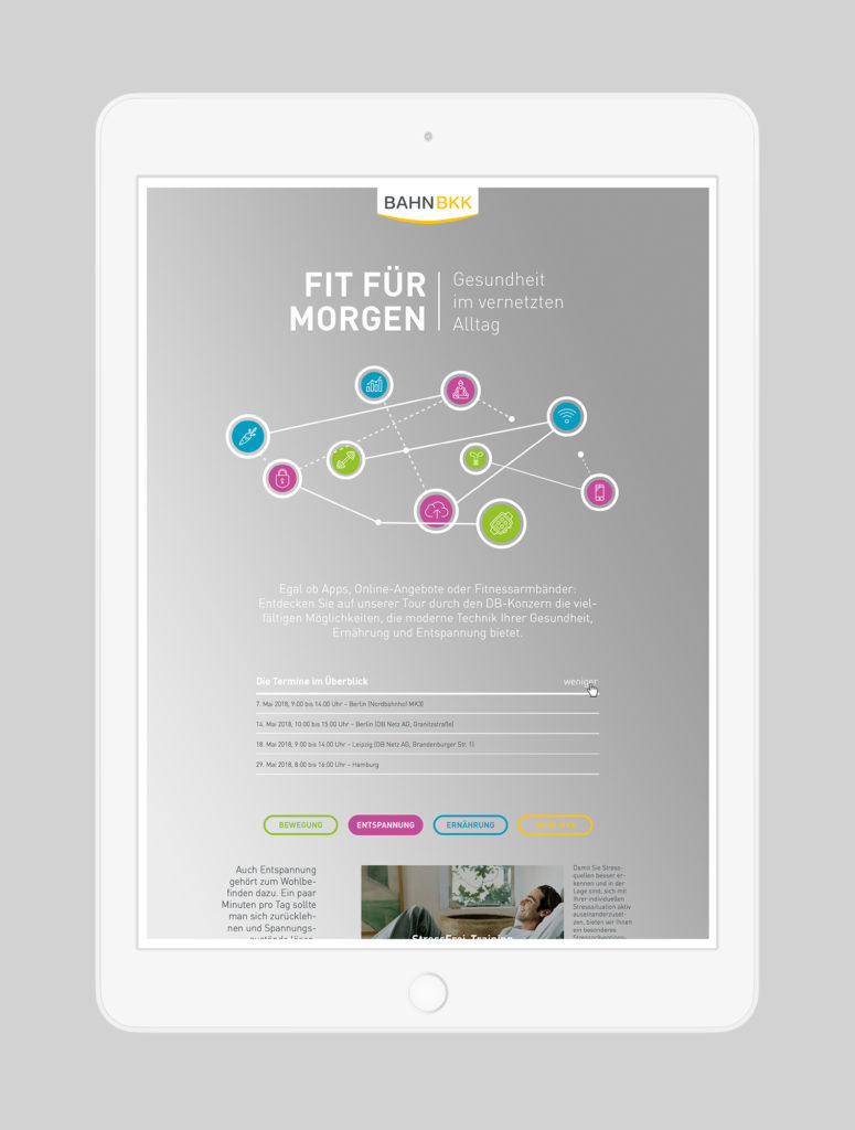 Landingpage - Digitalisierung (BAHN-BKK, Kampagne)