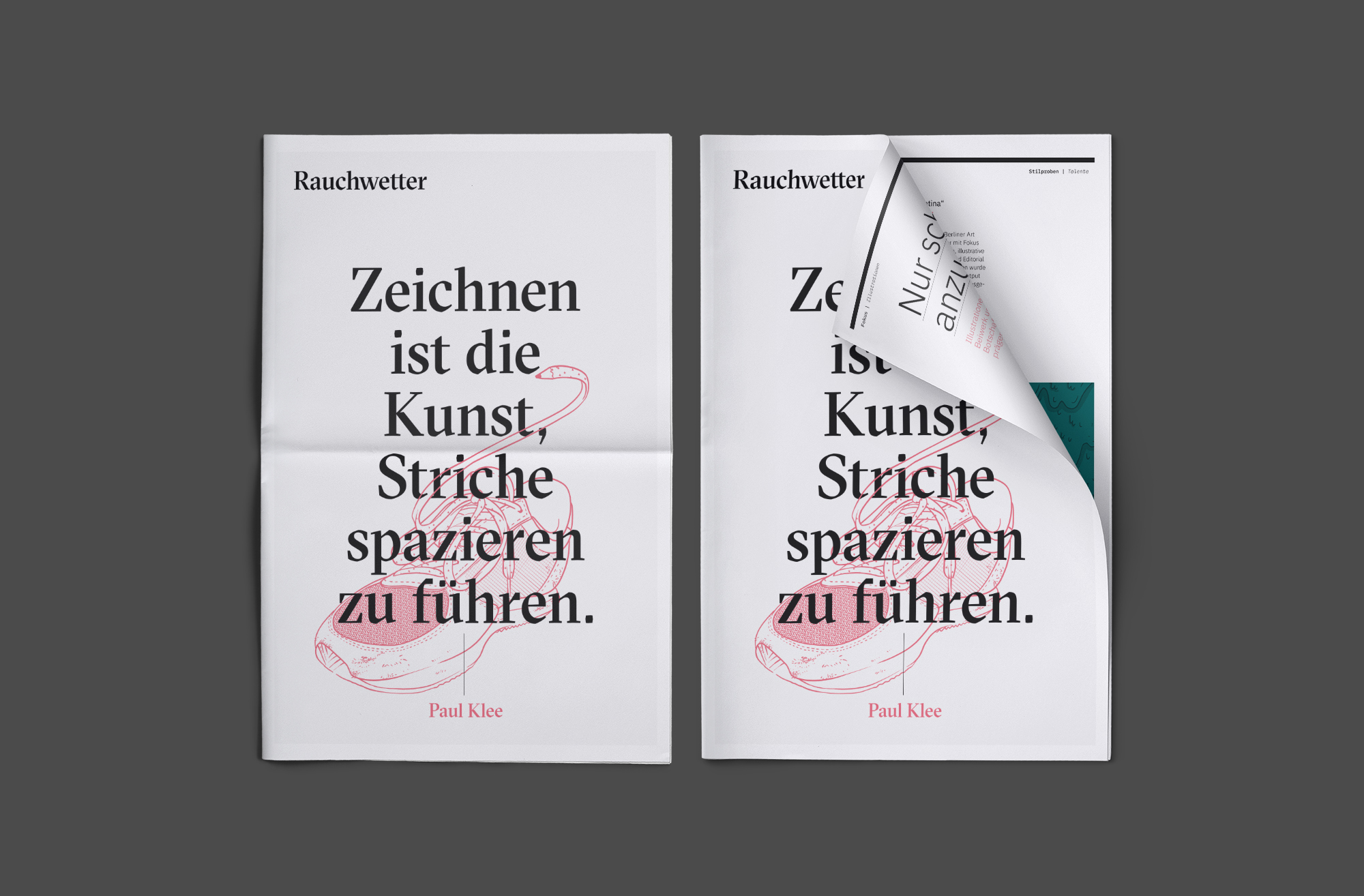 Zeitung 01 (Rauchwetter, Corporate Design)