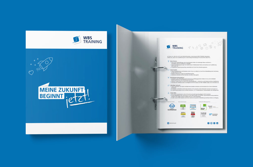 Ordner mit Informationsmaterial (WBS, Markenkommunikation)