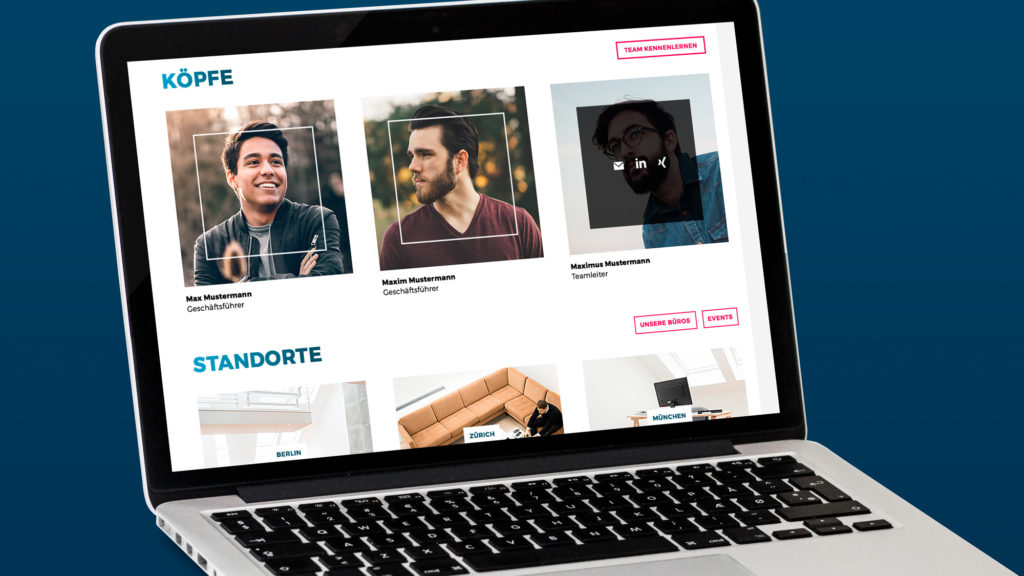 Köpfe (weventure, Corporate Design, UI)