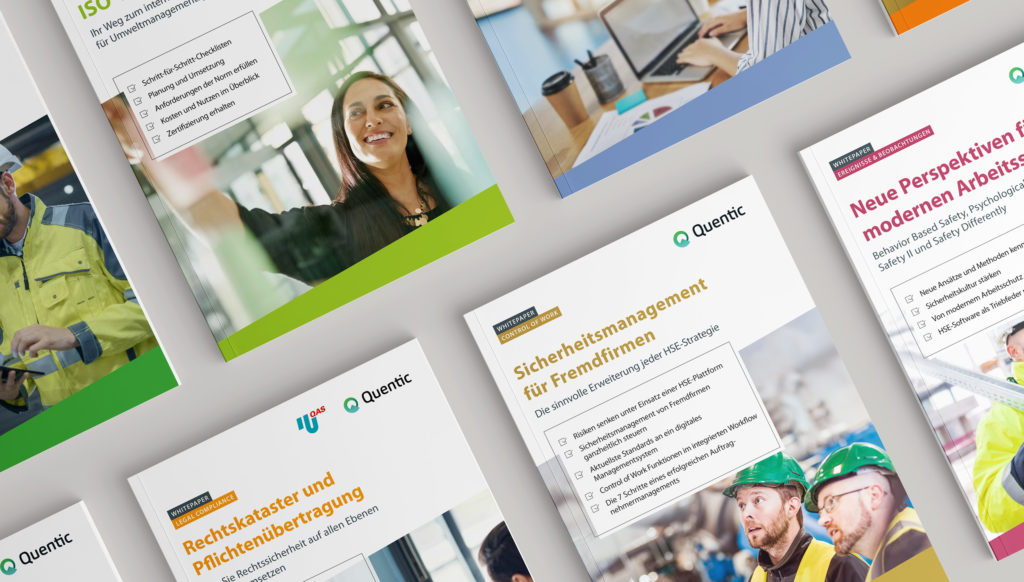 Titel / Cover – Whitepapers (Quentic, Messeaufritt, Editorial Design)
