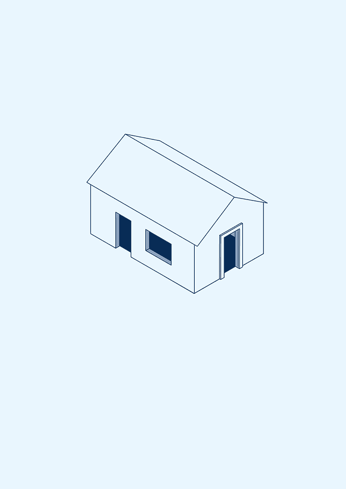 Grafik Animation Haus (DRK, Shelter Guide)