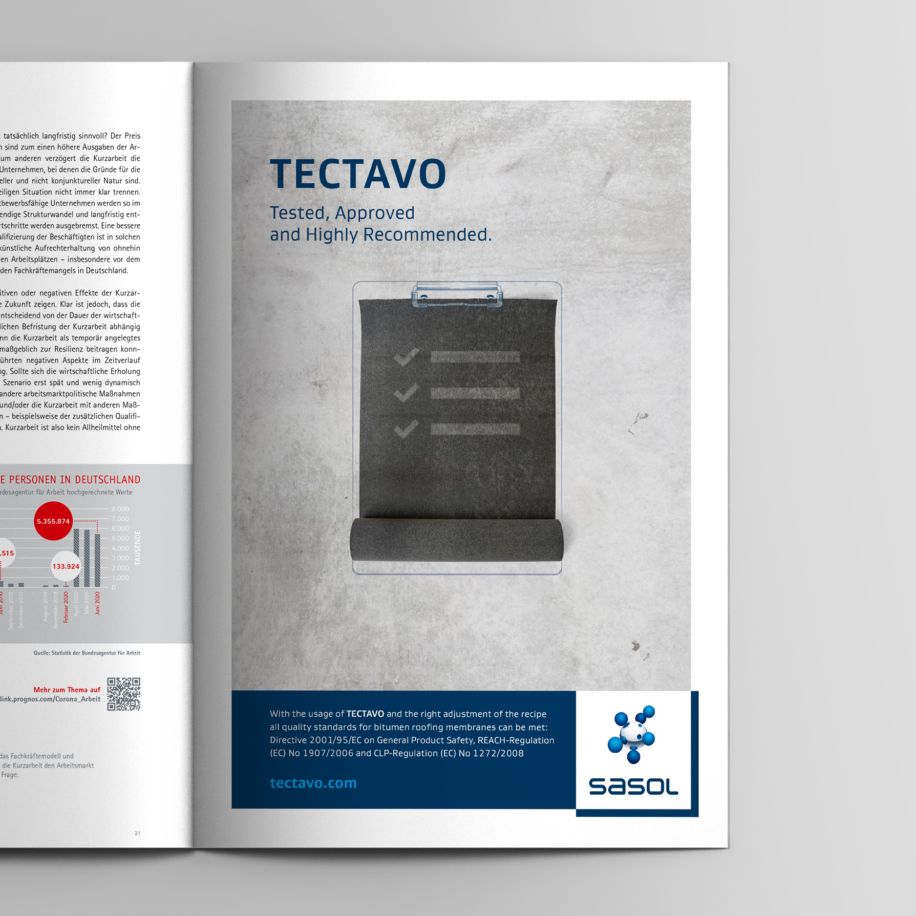 Keyvisual – Anzeige Reglementierungen (Sasol, Tectavo Productlaunch)