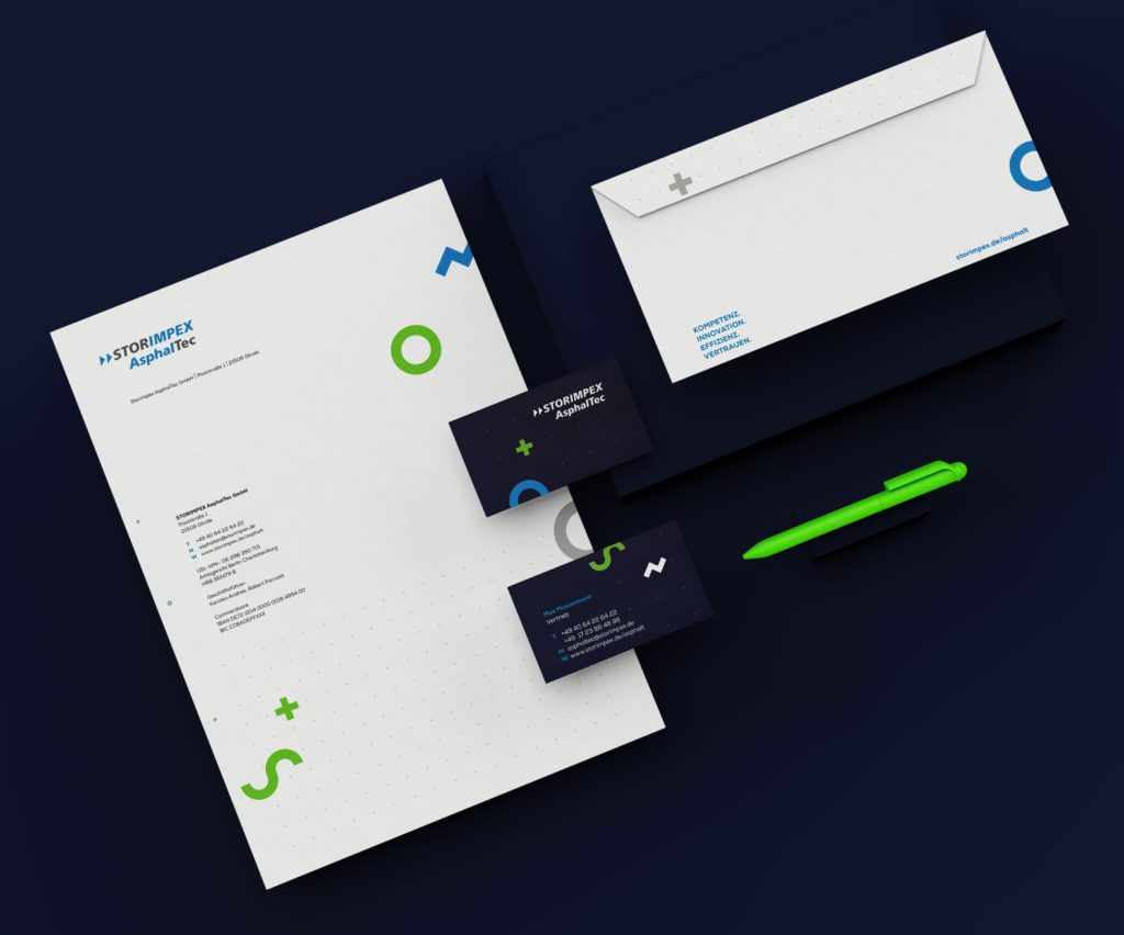 Geschäftsausstattung (Storimpex Asphaltec, Corporate Design)
