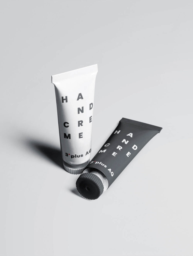 Give-Away Handcreme Mockup (3° plus AG, Branding)
