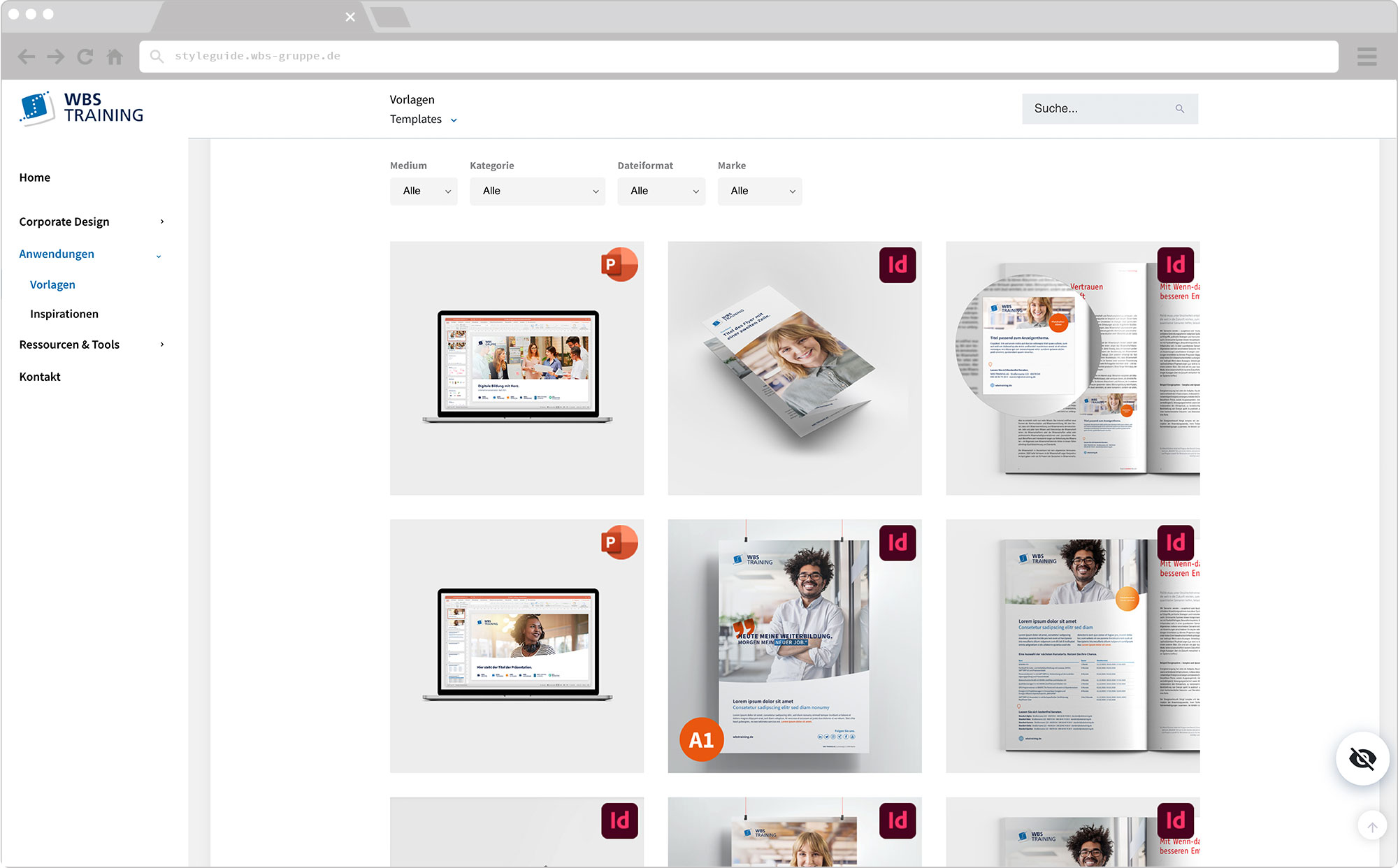 WBS Update 2021 / Slider, Screen wirHub Brand Manangement – Templates